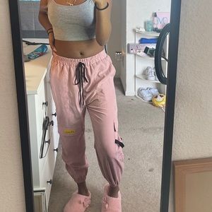 Pink cargo pants